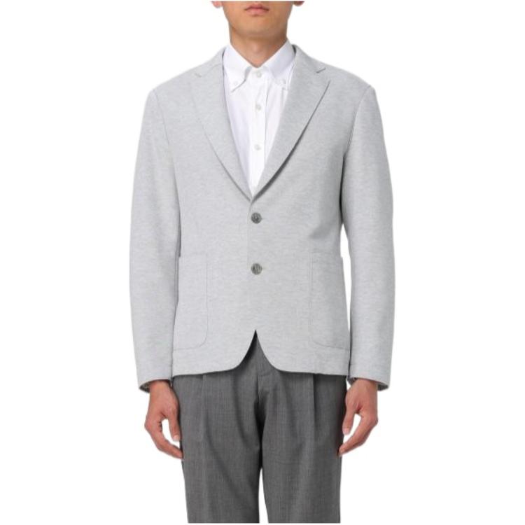 HUGO BOSS Solid Color Single-Breasted Long-Sleeve Jacket - Gray 50509503-030