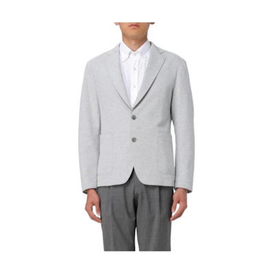 HUGO BOSS Solid Color Single-Breasted Long-Sleeve Jacket - Gray 50509503-030