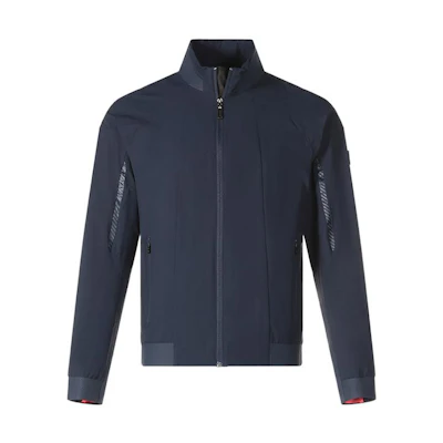 HUGO BOSS Solid Color Stand Collar Jacket - Deep Navy Blue 100607732-410