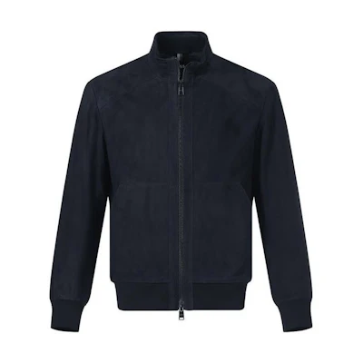 HUGO BOSS Solid Color Turtleneck Long-Sleeve Jacket 50469845-404