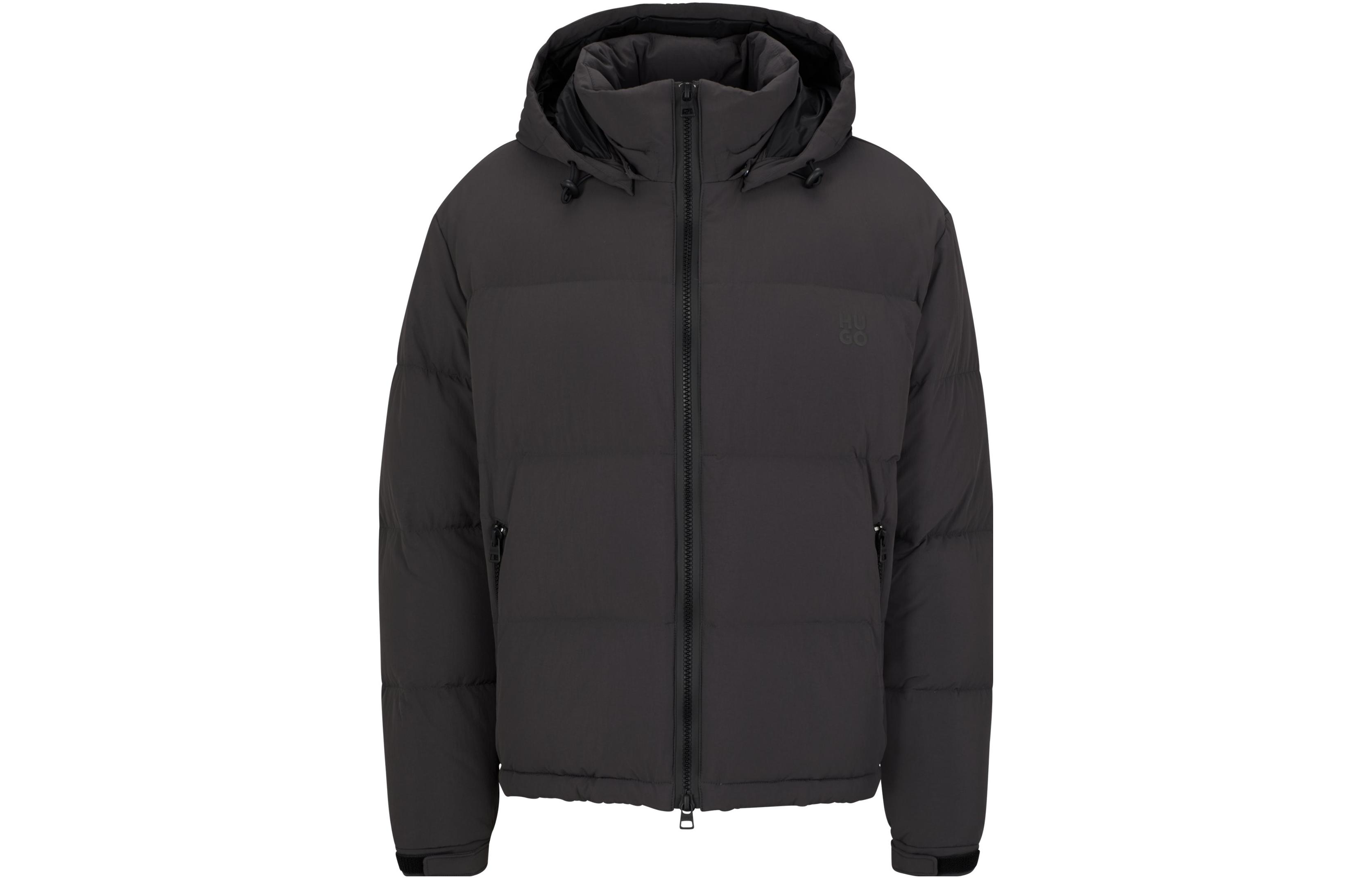 HUGO BOSS Solid Color Zip-Up Hoodie Jacket Loose Fit 50496293-023