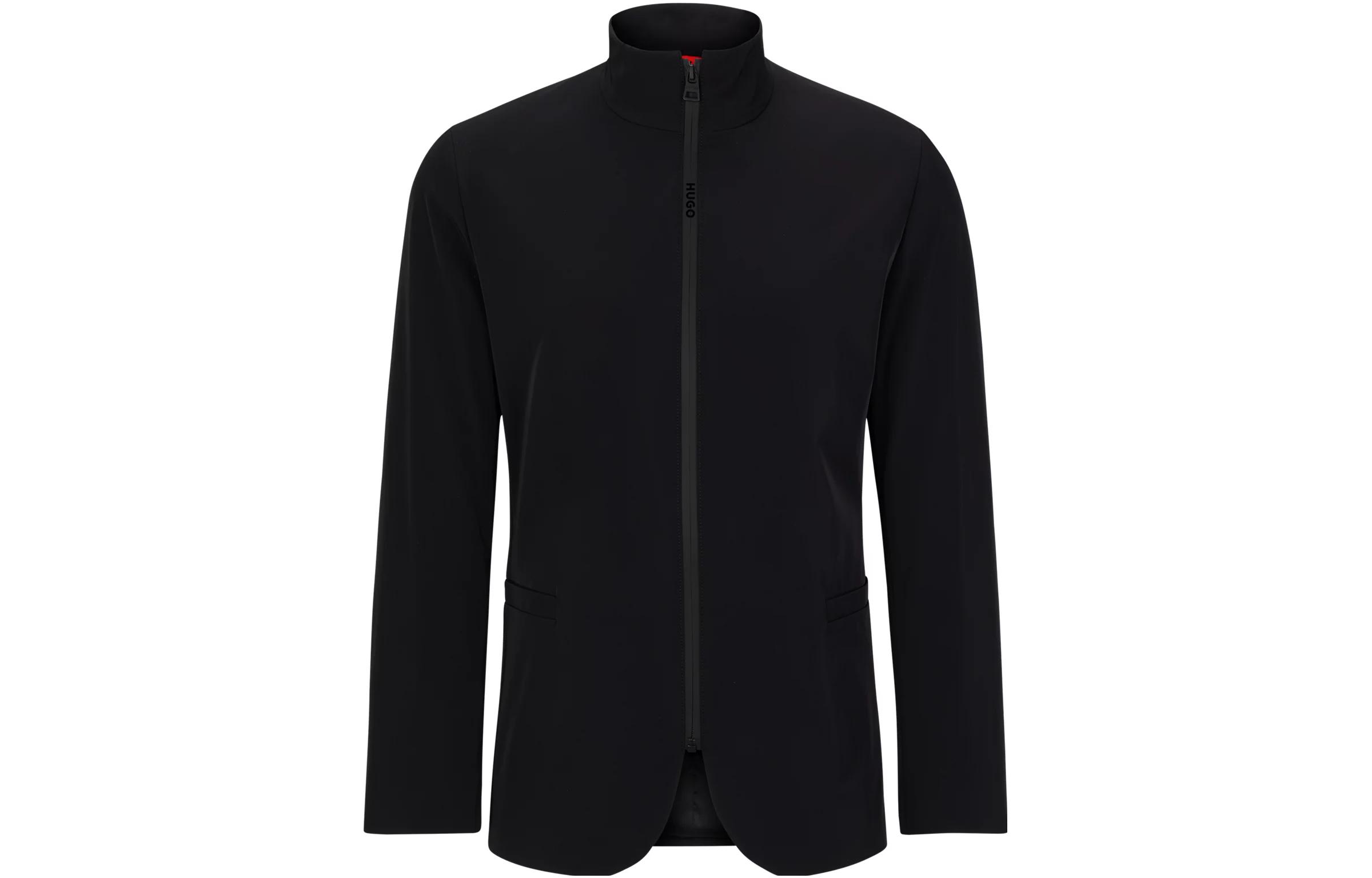 HUGO BOSS Solid Color Zip-Up Long-Sleeve Jacket 50495634-001