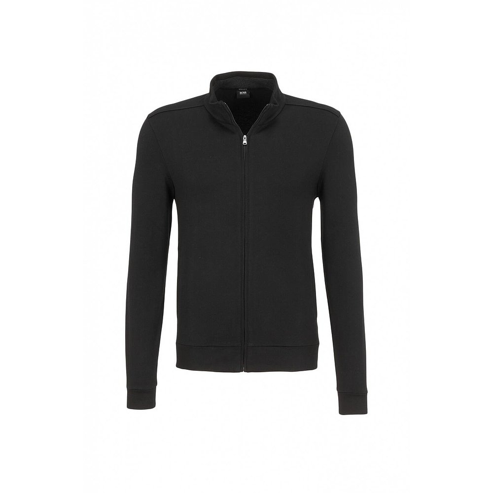 HUGO BOSS Solid Color Zip-Up Stand Collar Sweatshirt Long Sleeve 50302242-001