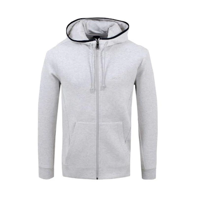 HUGO BOSS Solid Color Zip-Up Sweatshirt Grey 50472401-057