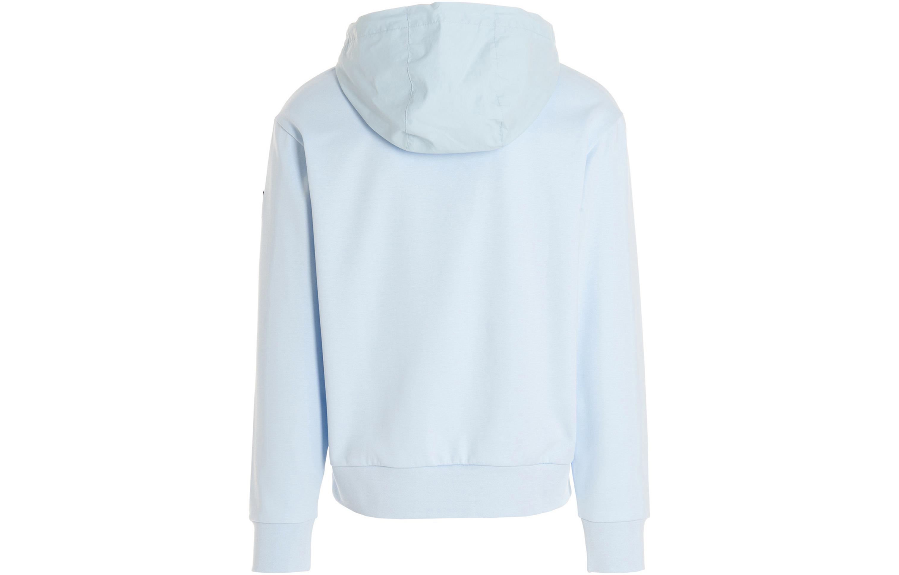 Lookbook HUGO BOSS Hoodie Biru Polos Drawstring Pria - Pakaian Santai 50471723-453