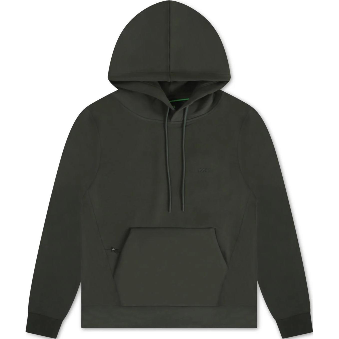 HUGO BOSS Solid Green Pullover Hoodie Long Sleeve 50506130-379 圖 2