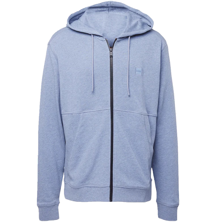 HUGO BOSS Solid Logo Hoodie Jacket - Blue 50508578-485