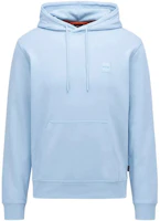 HUGO BOSS Solid Logo Patch Hoodie Light Blue 50468445-487 HUGO BOSS Solid Logo Patch Hoodie Light Blue 50468445-487