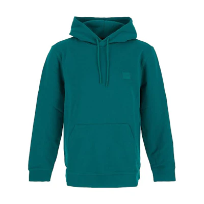 HUGO BOSS Solid Logo Patch Pullover Hoodie Green Edition 50468445-303