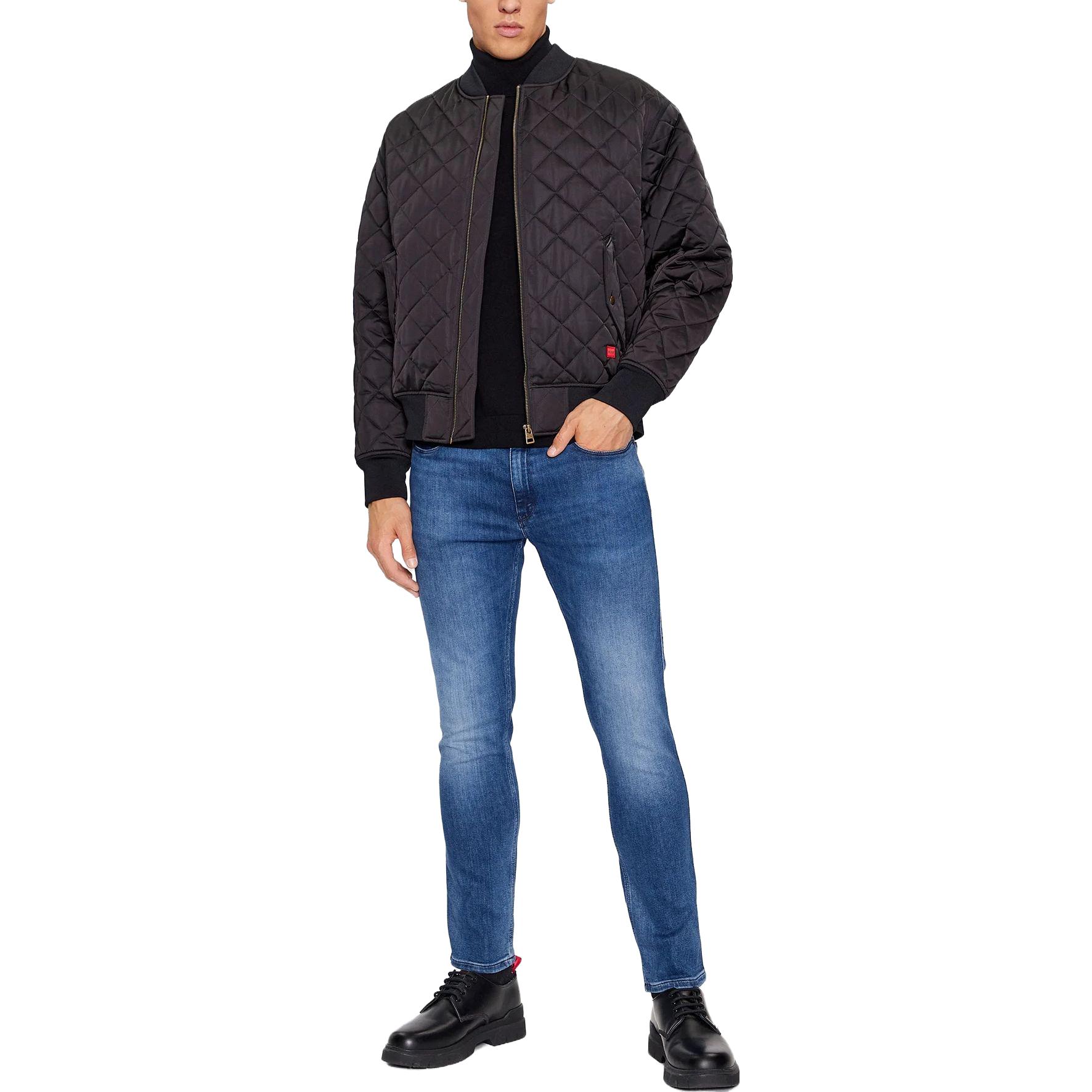 HUGO BOSS Solid Logo Patch Zip-Up Cotton Jacket  Black. 50496402-001 圖 3