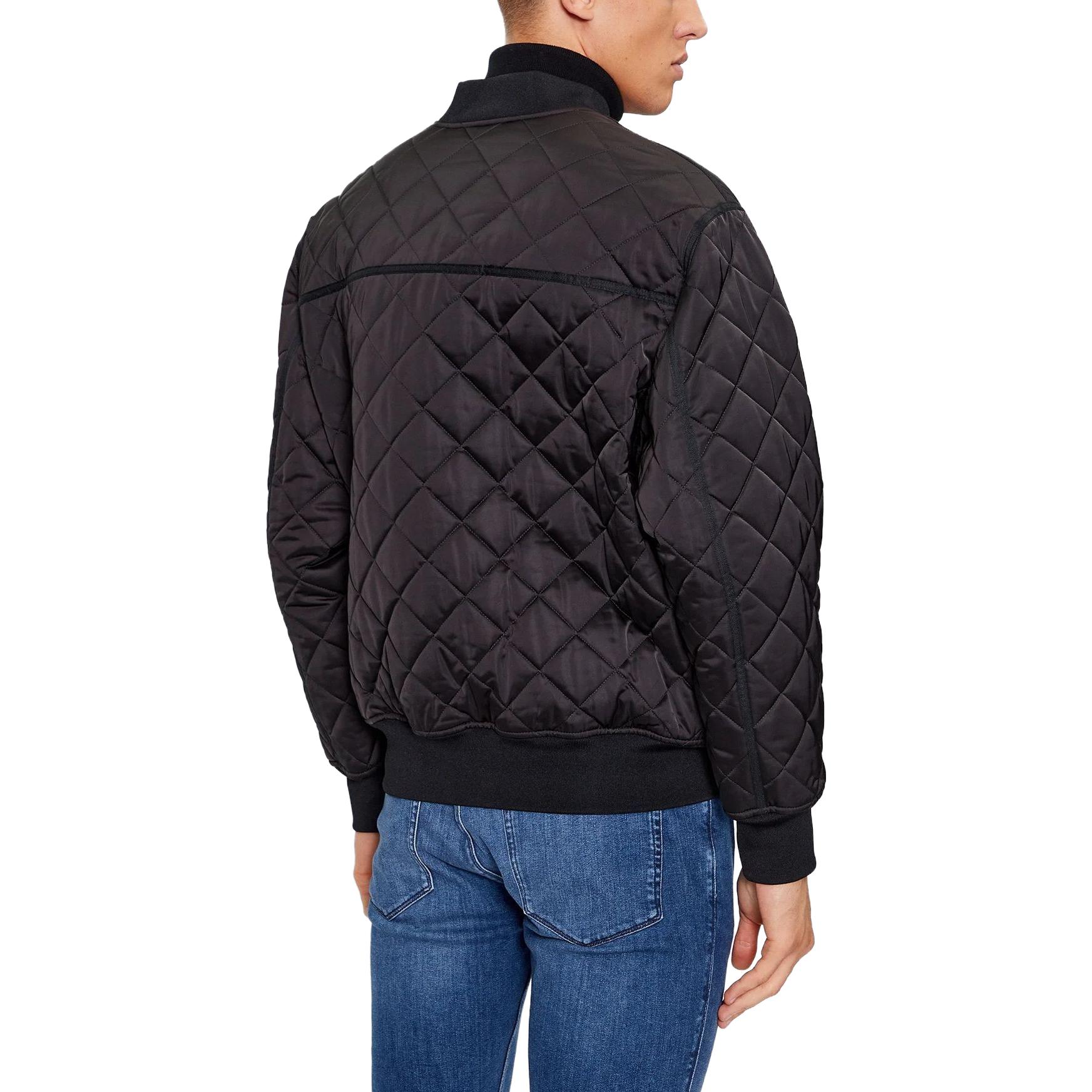 HUGO BOSS Solid Logo Patch Zip-Up Cotton Jacket  Black. 50496402-001 圖 4