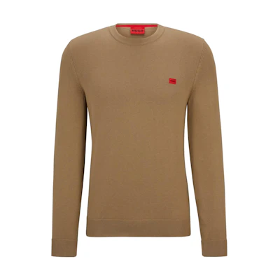 HUGO BOSS Solid Logo Pullover Sweatshirt Brown 50475083-242