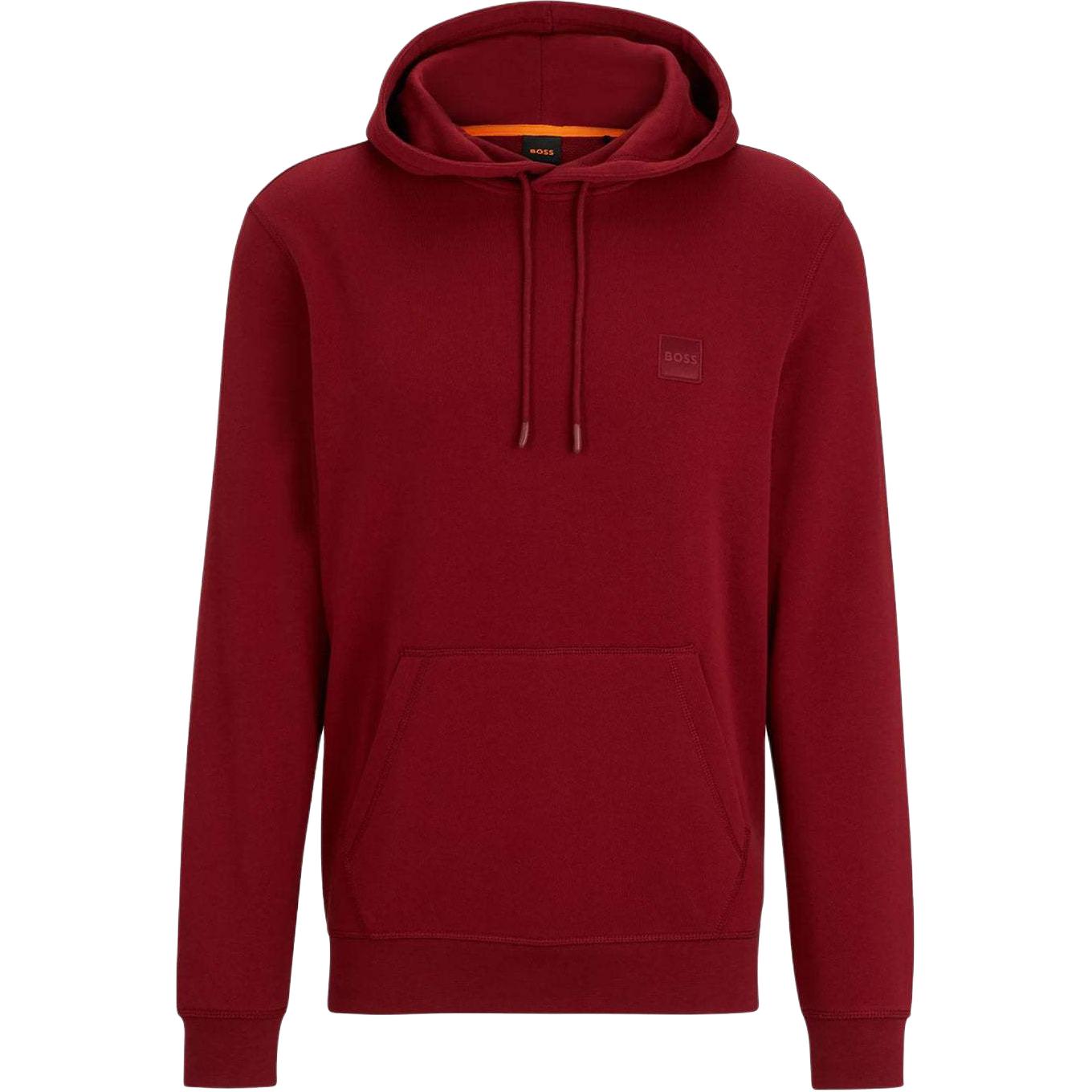 HUGO BOSS Solid Logo Red Hoodie Long Sleeve Sweatshirt 50468445-614