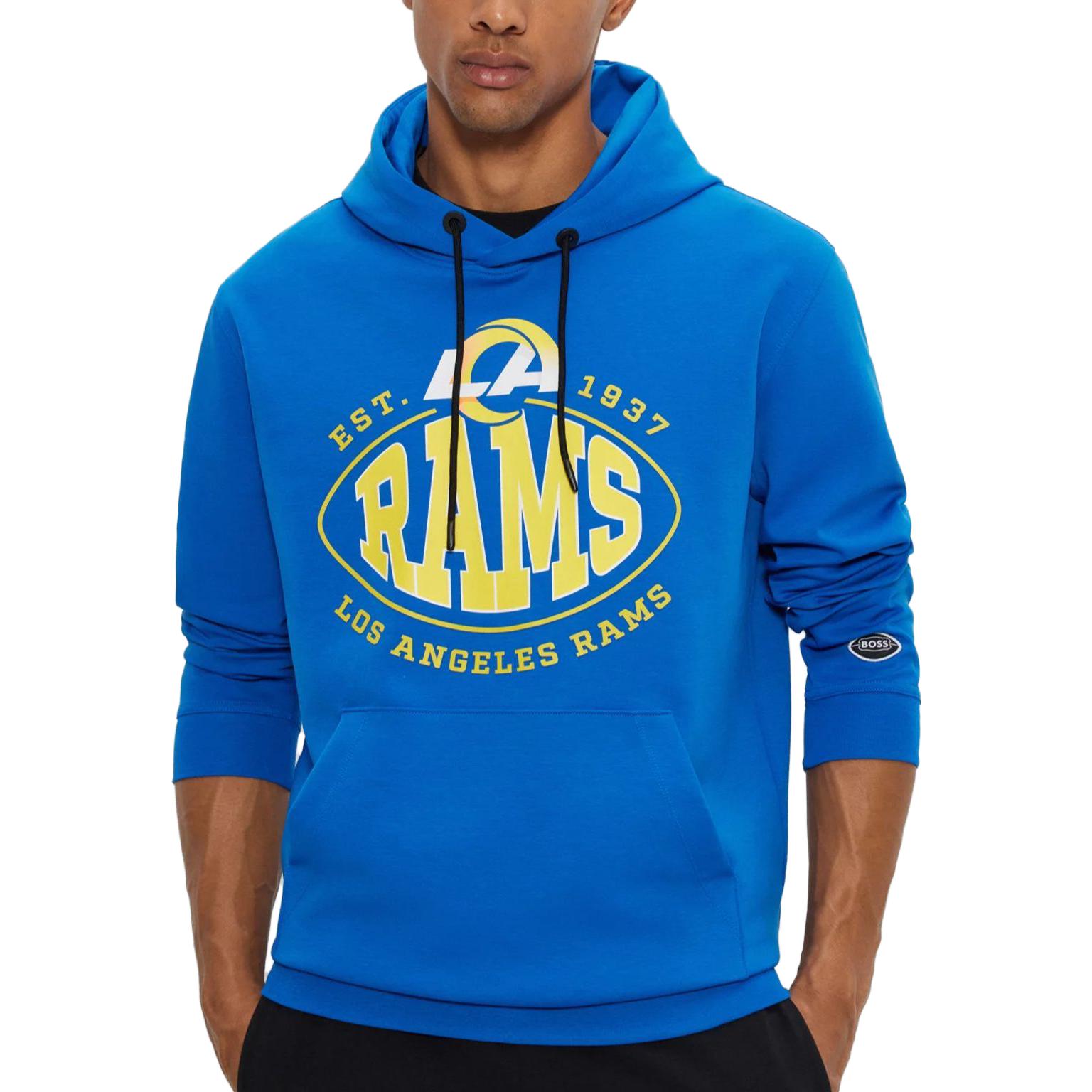 HUGO BOSS Solid Logo Slim Fit Hoodie Blue 50504598-431 圖 4