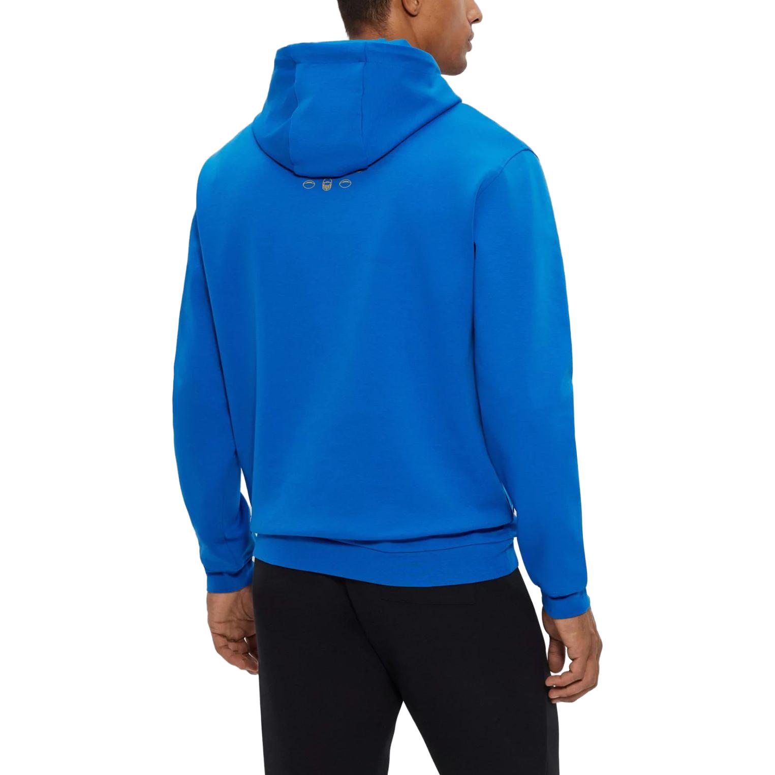 HUGO BOSS Solid Logo Slim Fit Hoodie Blue 50504598-431 圖 5