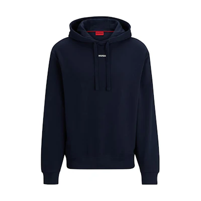 HUGO BOSS Solid Navy Blue Casual Hoodie 50486478-405