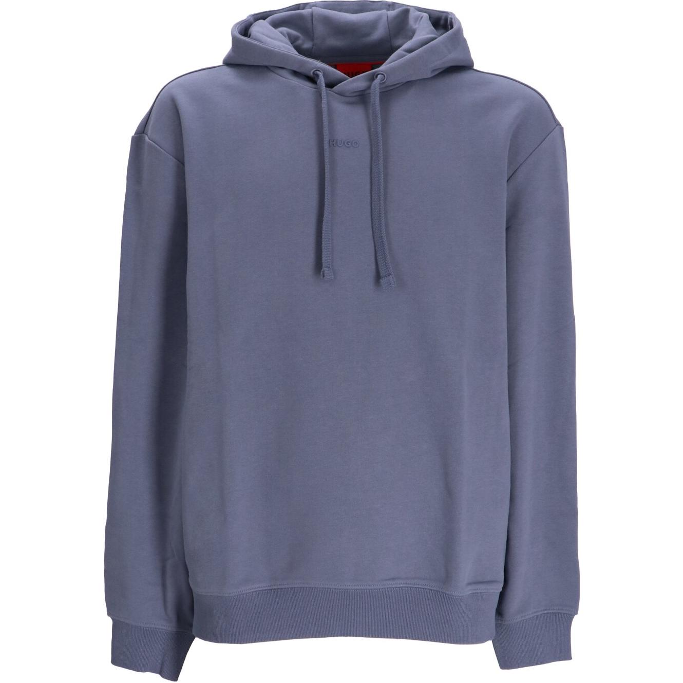 HUGO BOSS Solid Navy Blue Slim Fit Hoodie Long Sleeve Sweater 50486478-462