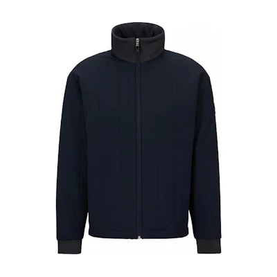 HUGO BOSS Solid Navy Casual Zip-Up Long Sleeve Jacket 50491908-402