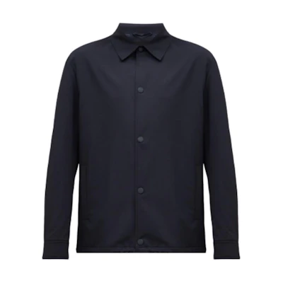 HUGO BOSS Solid Navy Single-Breasted Long-Sleeve Jacket 50521571-402