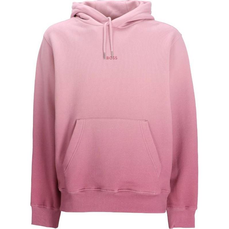 HUGO BOSS Solid Pink Pullover Hoodie Men’s Long Sleeve 50520408-548