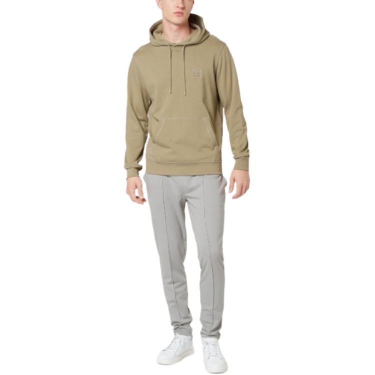 HUGO BOSS Solid Pullover Hoodie Brown Long Sleeve Sweater 50468445-336 圖 3