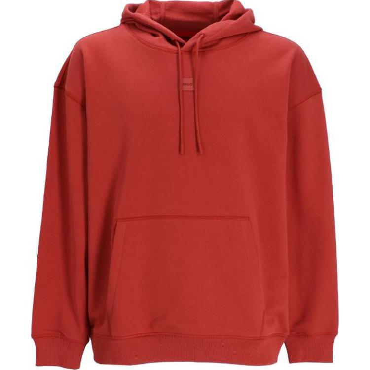HUGO BOSS Solid Pullover Hoodie Long Sleeve Orange 50505043-609