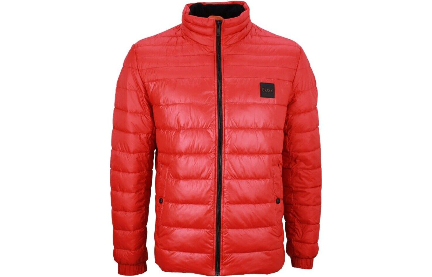 HUGO BOSS Solid Red Zip-Up Long Sleeve Jacket 50496766-624