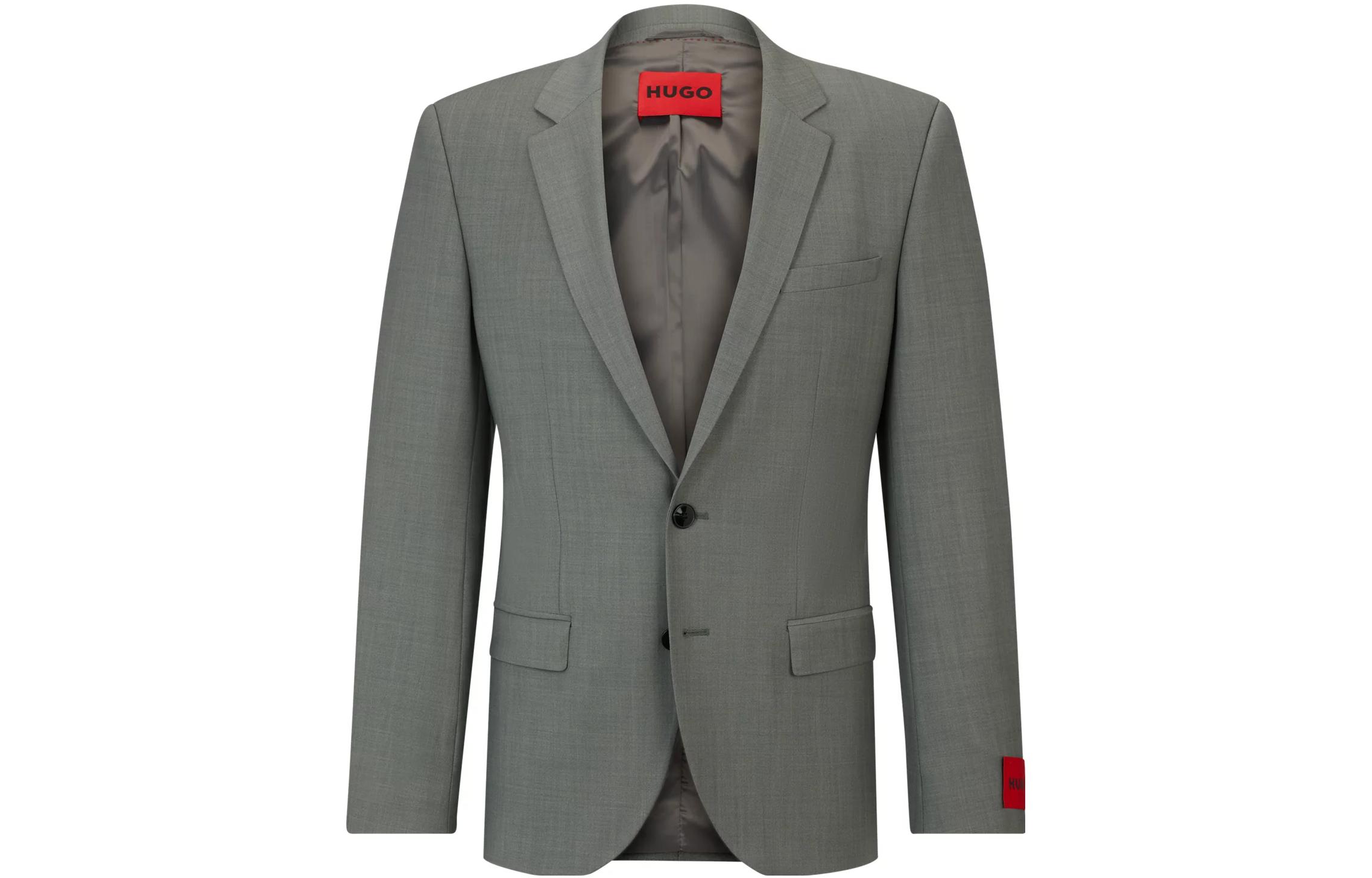 HUGO BOSS Solid Single-Breasted Long-Sleeve Suit Jacket 50509676-307