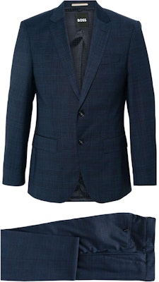 ヒューゴボス メンズ ブルー シングルブレスト 長袖 ブレザースーツ 50509479-404 Buy ヒューゴボス メンズ ブルー シングルブレスト 長袖 ブレザースーツ 50509479-404