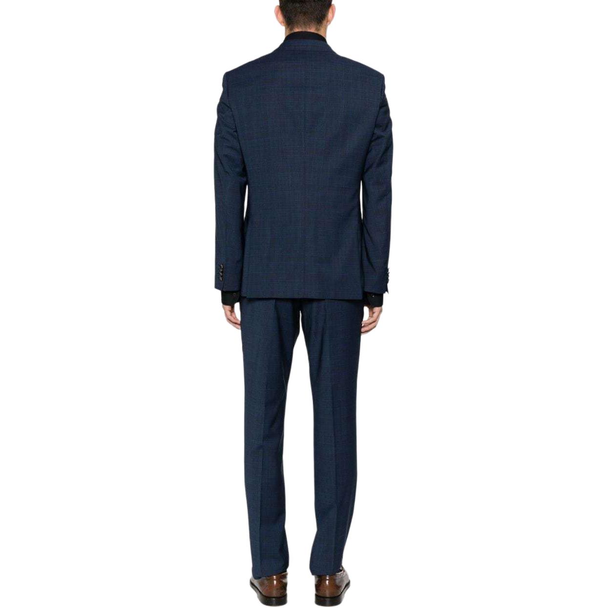Shop ヒューゴボス メンズ ブルー シングルブレスト 長袖 ブレザースーツ 50509479-404