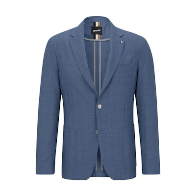 HUGO BOSS Solid Slim-Fit V-Neck Long-Sleeve Jacket 50491032-479