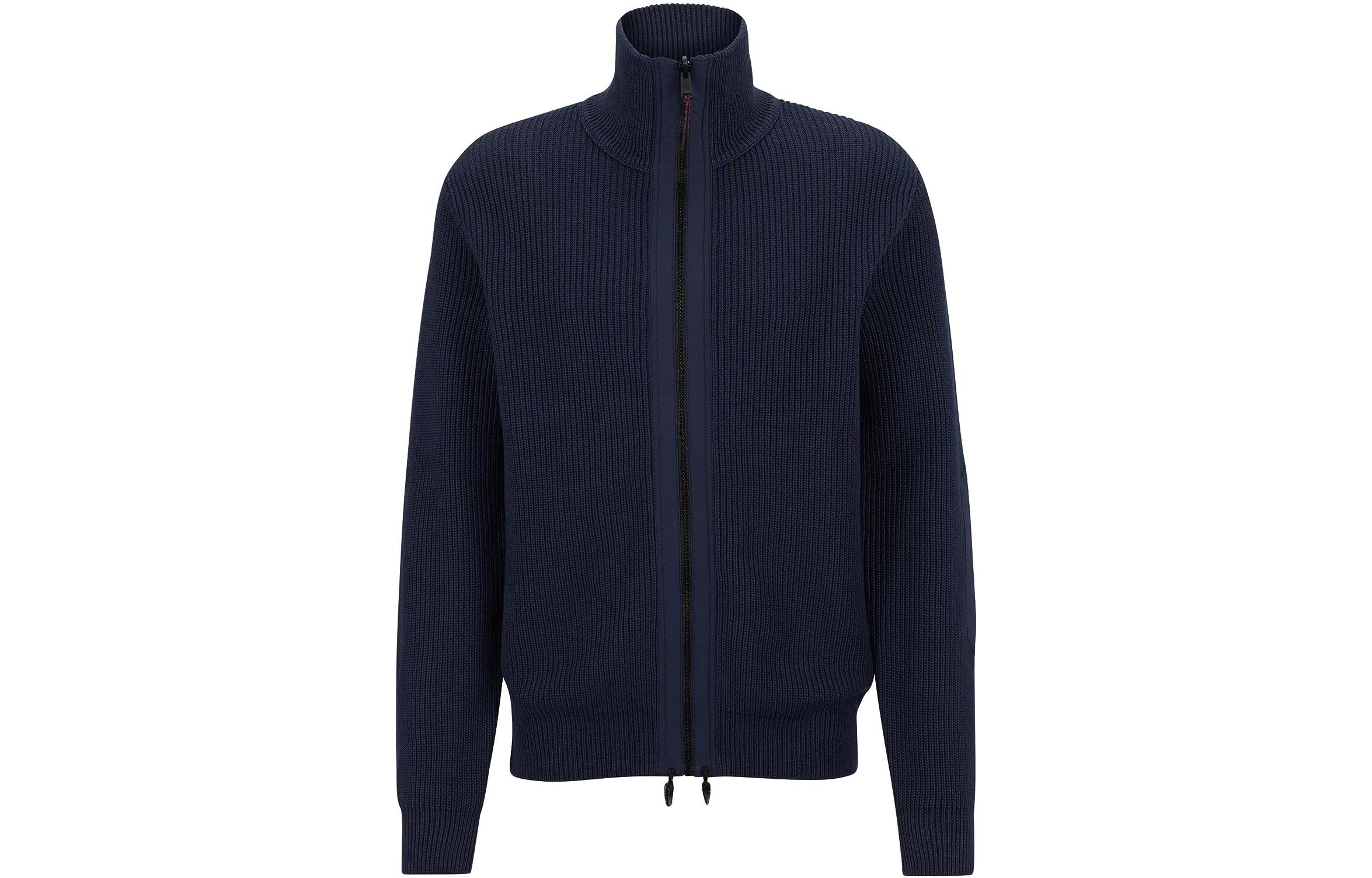 HUGO BOSS Solid Stripe Casual Jacket Deep Blue 50487078-404