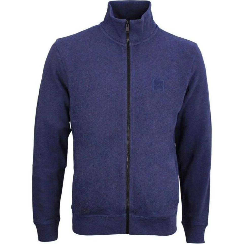 HUGO BOSS Solid Zip-Up High Collar Jacket Blue 50468428-418
