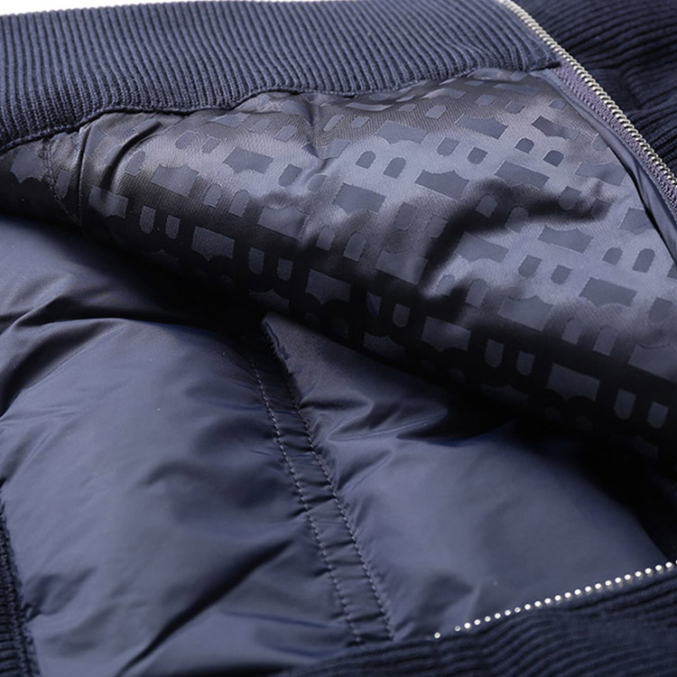 HUGO BOSS Solid Zipper Hoodie Jacket for Men in Navy Blue. 50500666-404 圖 5