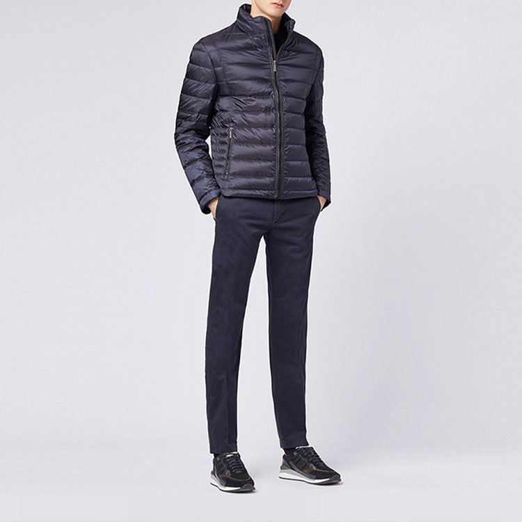 HUGO BOSS Solid Zipper Long Sleeve Down Jacket - Dark Blue 50385430-402 圖 3