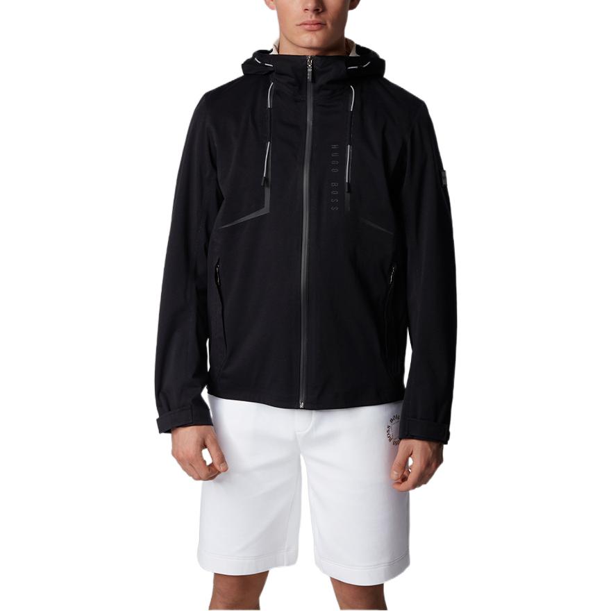 HUGO BOSS SS20  Waterproof Solid Black Hooded Jacket. 50420583-001 圖 4