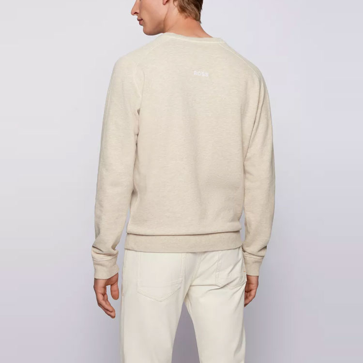 Purchase HUGO BOSS SS21 米色棉质混纺圆领长袖卫衣 50447837-151