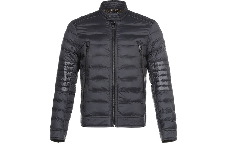 HUGO BOSS SS21 Black Cotton Jacket with Zipper Pocket 50447079-001