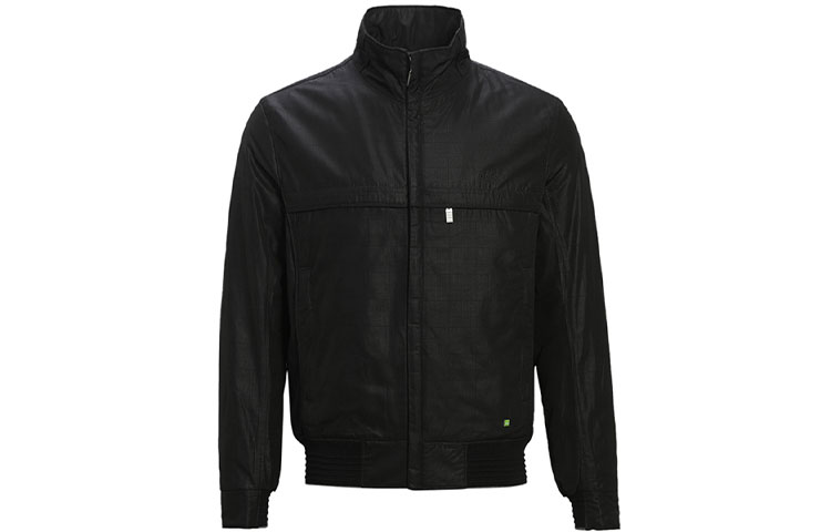 HUGO BOSS SS21 Black Logo High-Neck Loose Fit Jacket 50246607-001