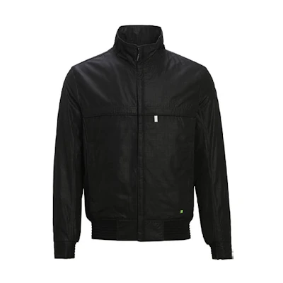 HUGO BOSS SS21 Black Logo High-Neck Loose Fit Jacket 50246607-001