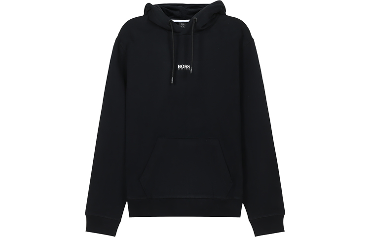 HUGO BOSS SS21 Black Oversized Hoodie with Logo Design 50459464-001