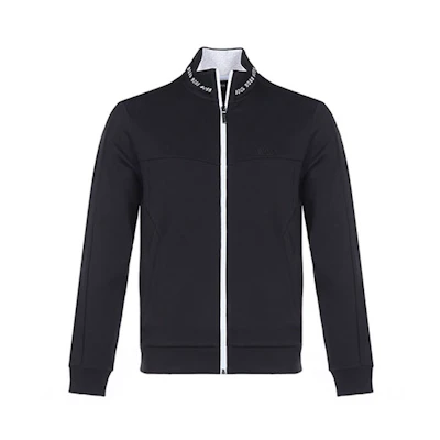 HUGO BOSS SS21 Black Zip-Up Embroidered Logo Track Jacket 50452631-001