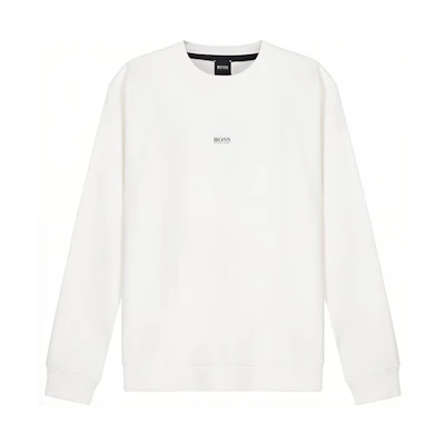 HUGO BOSS SS21 Logo Crewneck Long Sleeve Sweatshirt Off-White 50418949-101