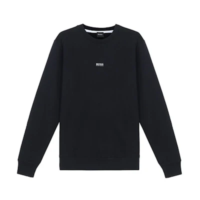 HUGO BOSS SS21 Logo Crewneck Pullover Sweatshirt Black 50418949-001