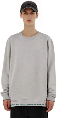 HUGO BOSS SS21 男士灰白刺繡Logo圓領長袖衛衣 50452472-057 Sizing HUGO BOSS SS21 男士灰白刺繡Logo圓領長袖衛衣 50452472-057