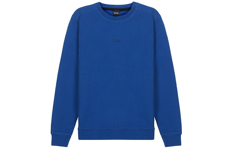 HUGO BOSS SS21 Logo Pullover Sweatshirt Royal Blue 50418949-463