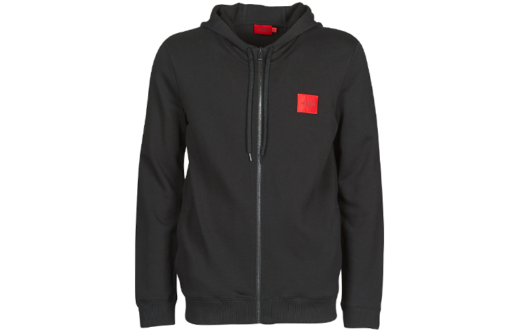 HUGO BOSS SS21 Minimal Logo Black Hooded Jacket 50447972-001