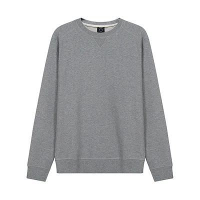 HUGO BOSS SS21 Solid Cotton Blend Crewneck Sweatshirt in Grey 50447837-034