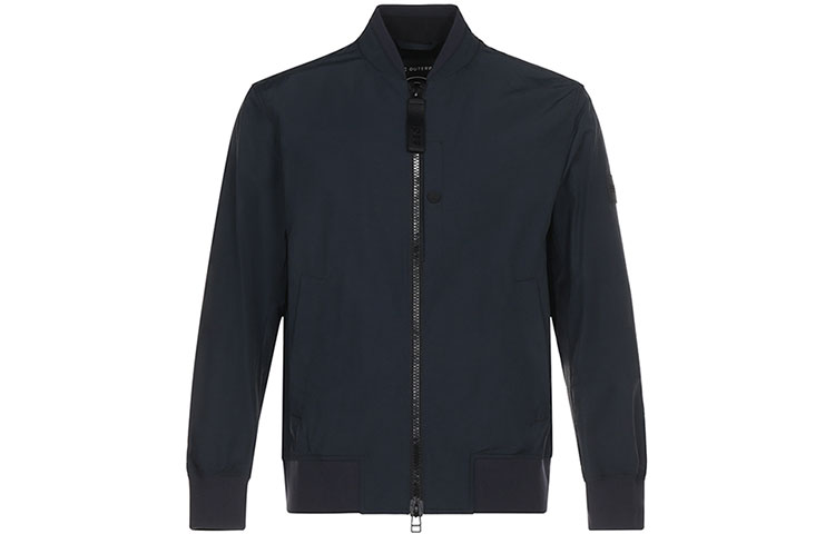 HUGO BOSS SS21 Solid Zip-Up Jacket Dark Blue Long Sleeve 50451960-402