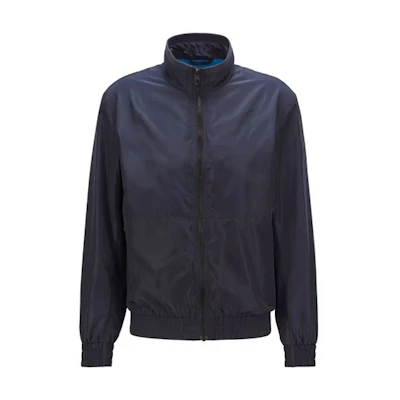 HUGO BOSS SS21 Waterproof Drawstring Sleeve Jacket Men’s Blue 50446838-402